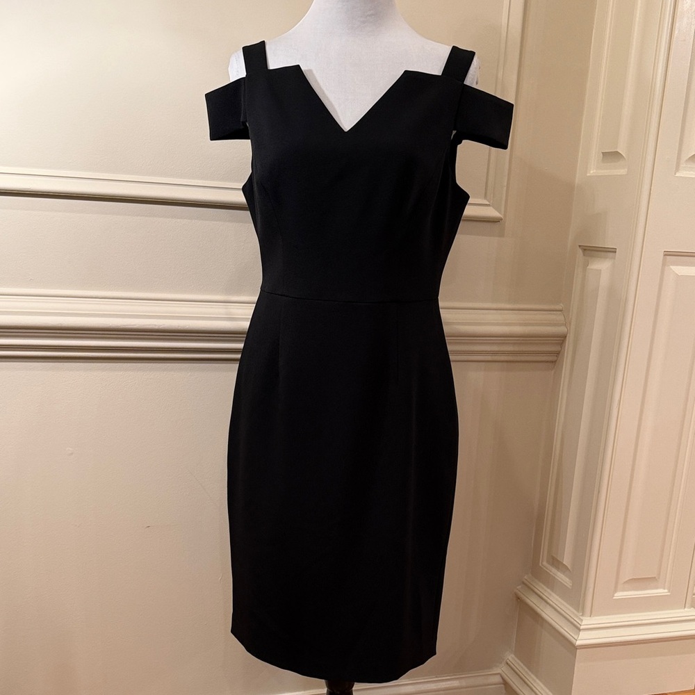 NWT White House Black Market Elegant Black Women's Dress